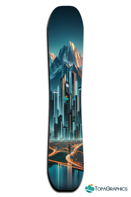 City Skyline Snowboard Wrap