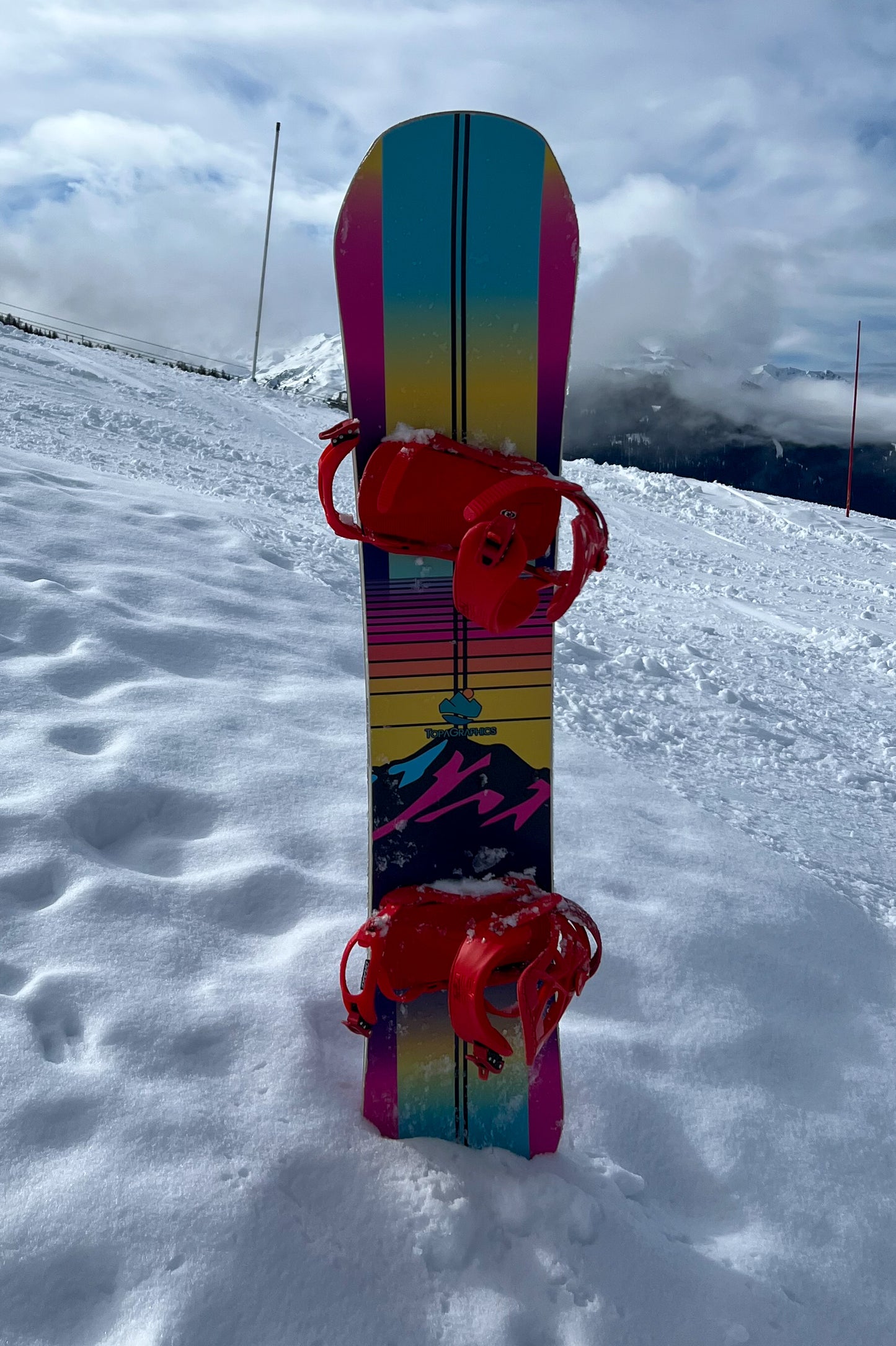 Neon Retro Snowboard Wrap