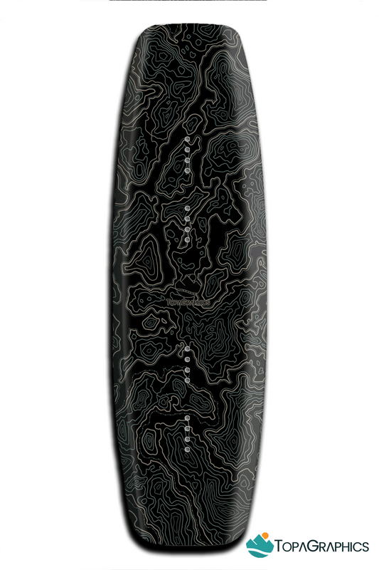 Topographic Map Wakeboard Wrap