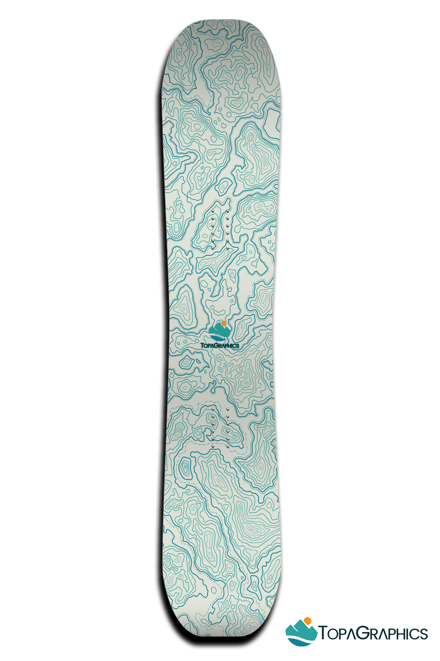 Topographic Map Snowboard Wrap