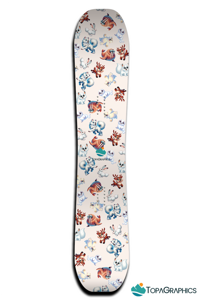 Snowy Animals Snowboard Wrap