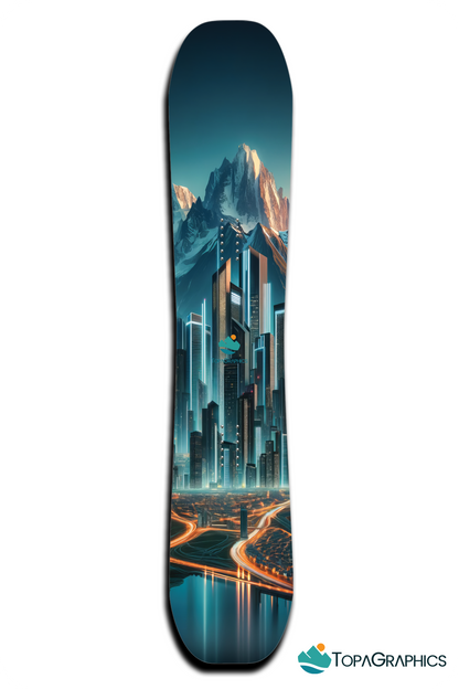 City Skyline Snowboard Wrap