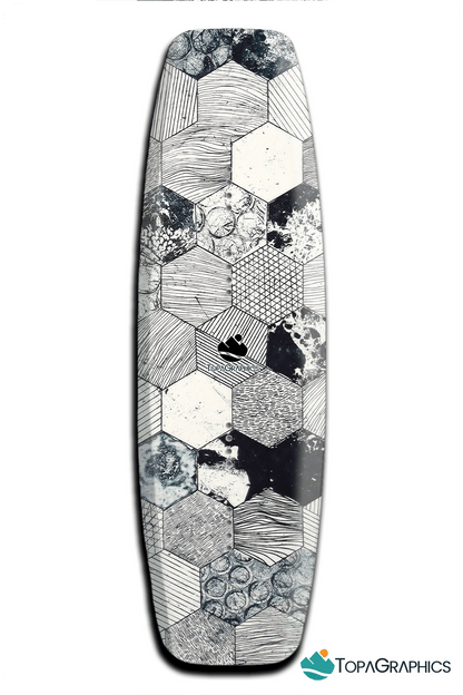 Hex Pattern Wakeboard Wrap