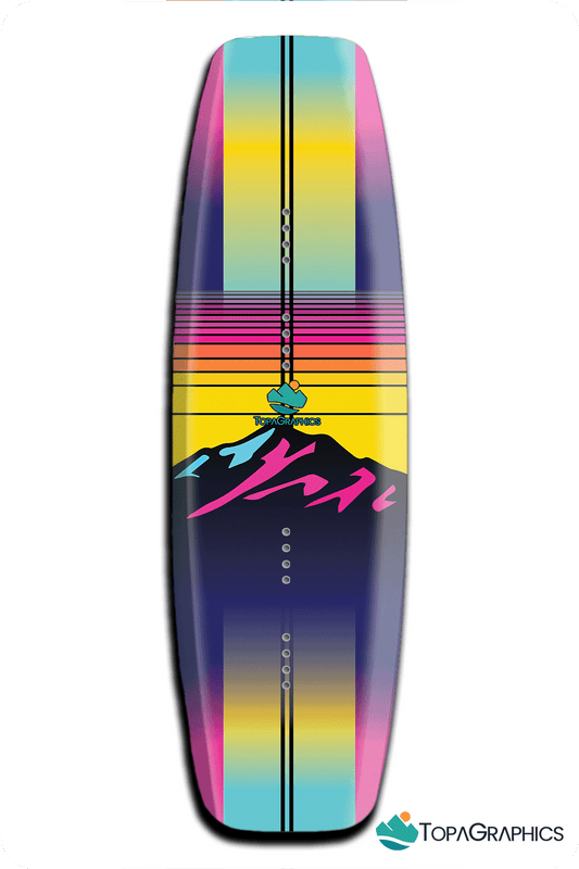 Neon Retro Wakeboard Wrap