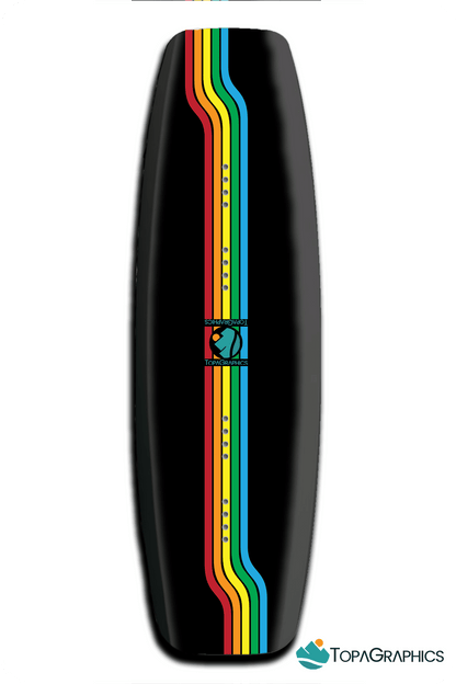 Retro Stripes Wakeboard Wrap