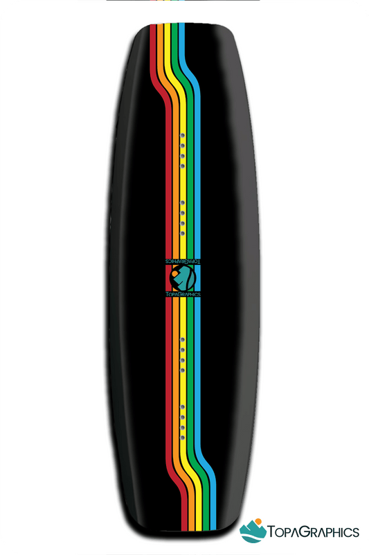 Retro Stripes Wakeboard Wrap