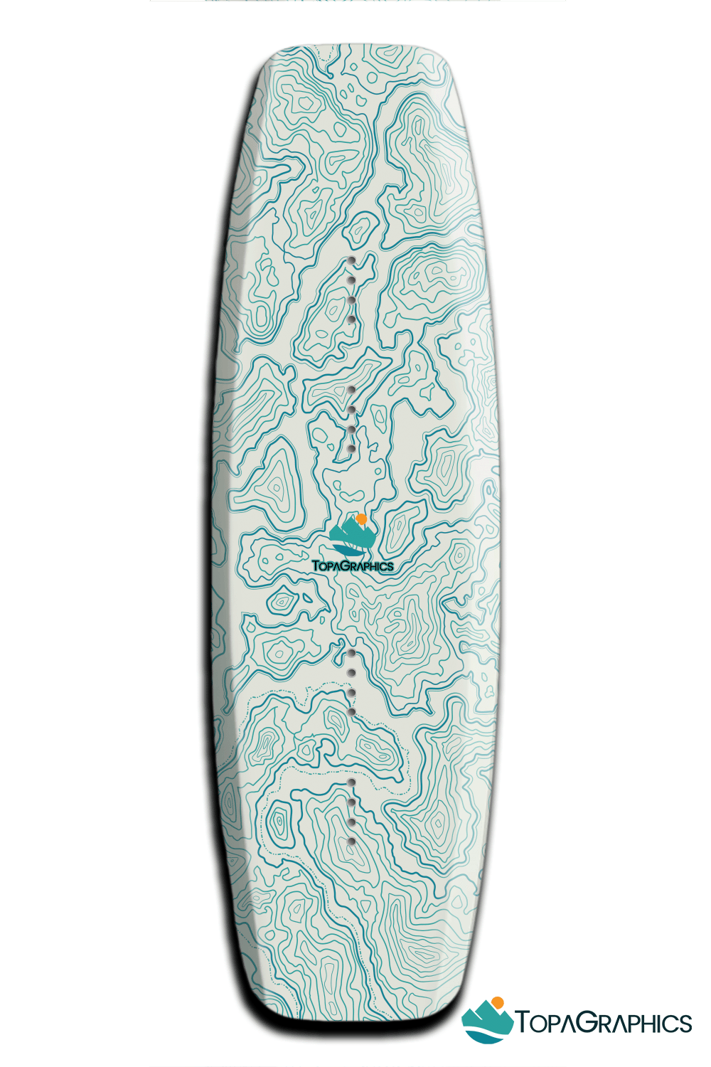 Topographic Map Wakeboard Wrap