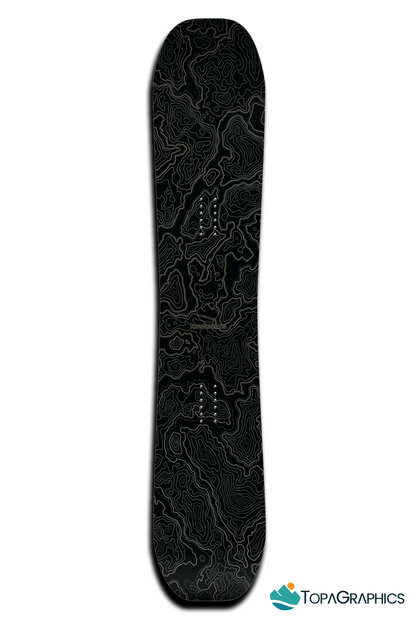 Topographic Map Snowboard Wrap