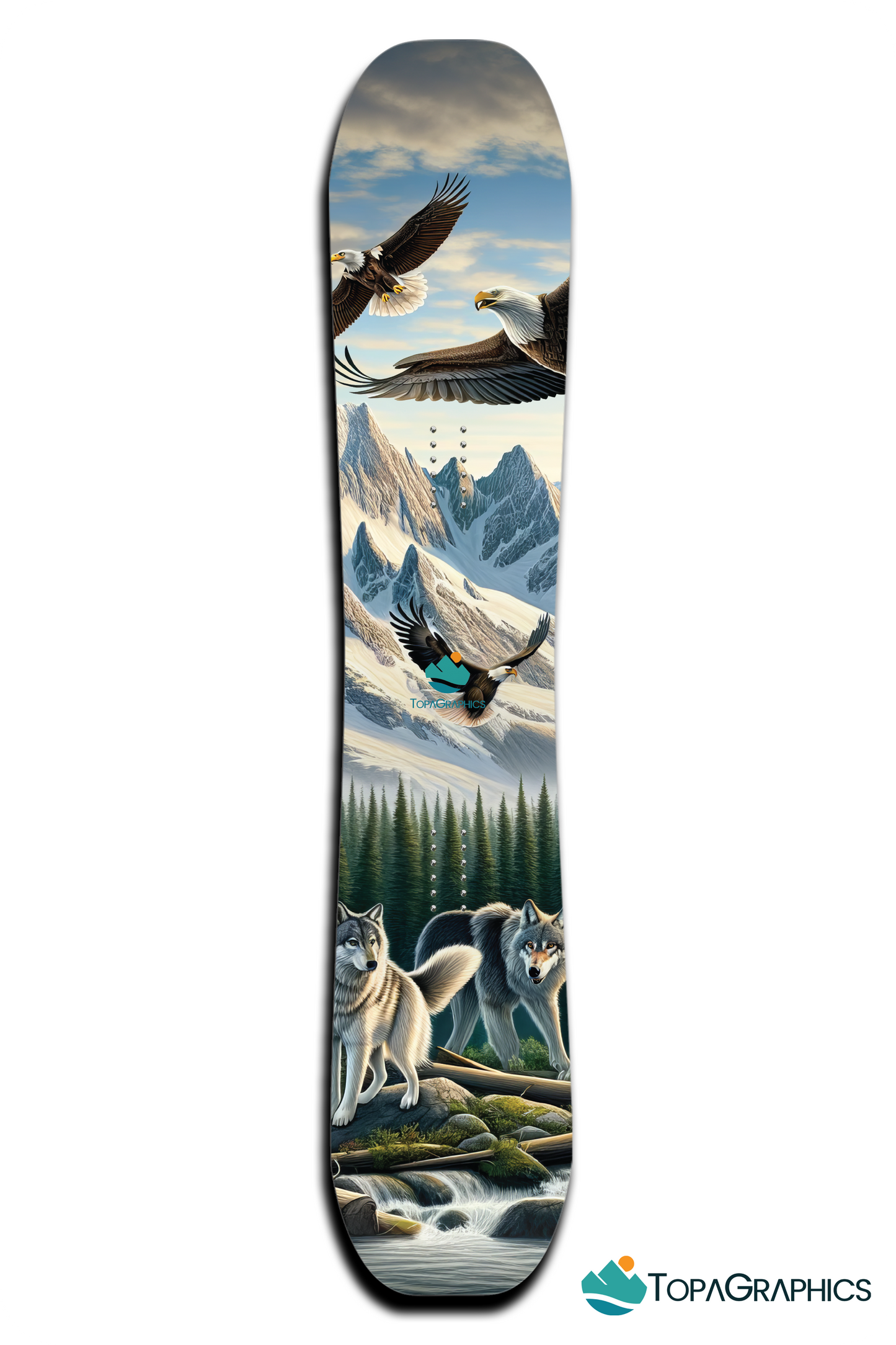 Wolves & Eagles Snowboard Wrap